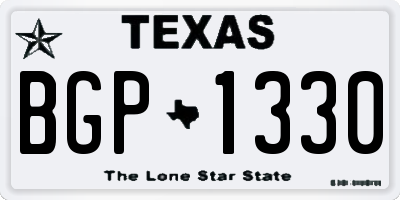 TX license plate BGP1330