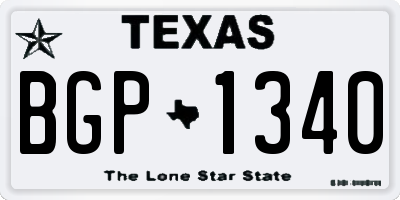 TX license plate BGP1340