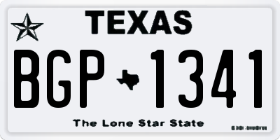 TX license plate BGP1341