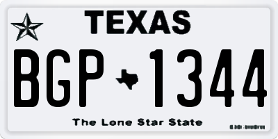 TX license plate BGP1344