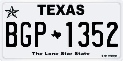 TX license plate BGP1352
