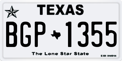 TX license plate BGP1355