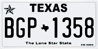 TX license plate BGP1358