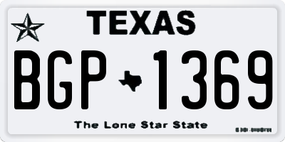 TX license plate BGP1369