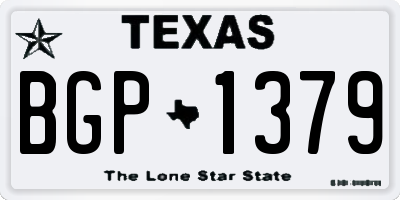 TX license plate BGP1379