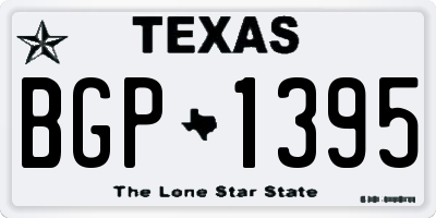TX license plate BGP1395