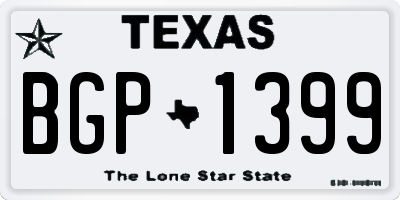 TX license plate BGP1399