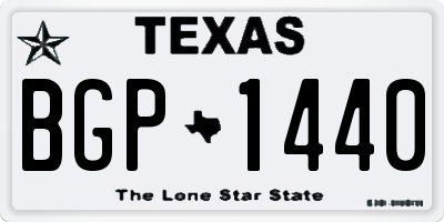 TX license plate BGP1440