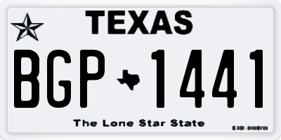 TX license plate BGP1441