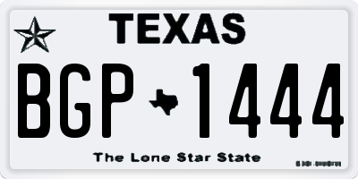 TX license plate BGP1444