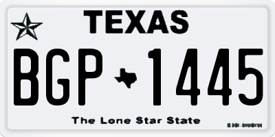 TX license plate BGP1445