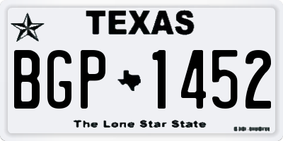 TX license plate BGP1452