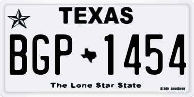 TX license plate BGP1454