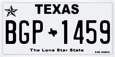 TX license plate BGP1459