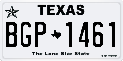TX license plate BGP1461