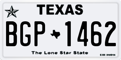 TX license plate BGP1462