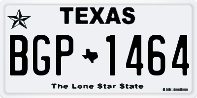 TX license plate BGP1464