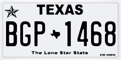 TX license plate BGP1468