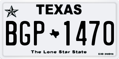 TX license plate BGP1470