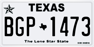 TX license plate BGP1473