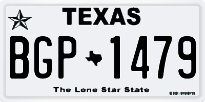 TX license plate BGP1479
