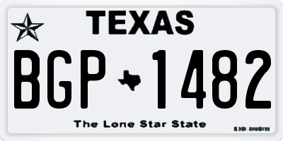TX license plate BGP1482