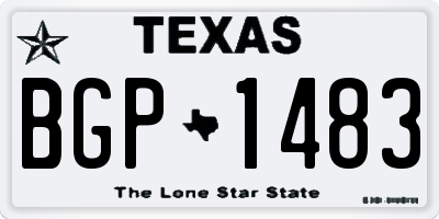 TX license plate BGP1483
