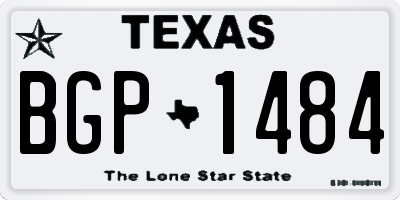 TX license plate BGP1484