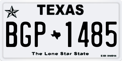 TX license plate BGP1485