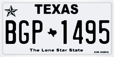 TX license plate BGP1495