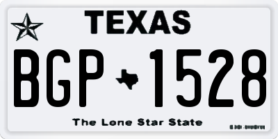 TX license plate BGP1528