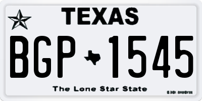 TX license plate BGP1545
