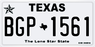 TX license plate BGP1561