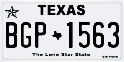 TX license plate BGP1563