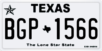 TX license plate BGP1566