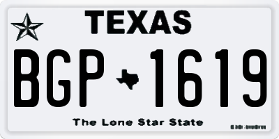 TX license plate BGP1619