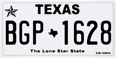 TX license plate BGP1628