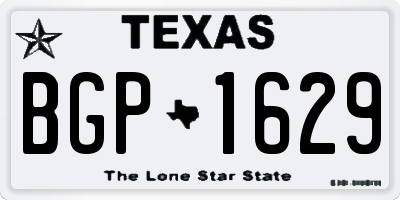 TX license plate BGP1629