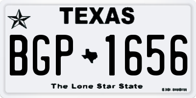 TX license plate BGP1656