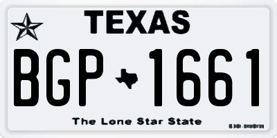 TX license plate BGP1661