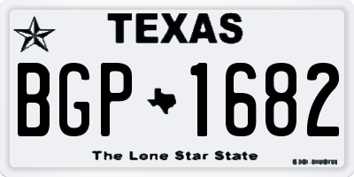 TX license plate BGP1682