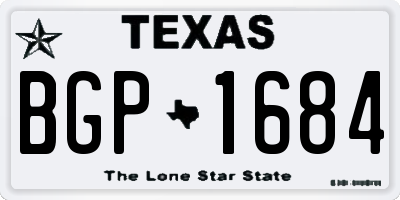 TX license plate BGP1684