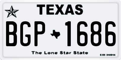 TX license plate BGP1686