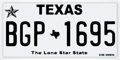 TX license plate BGP1695