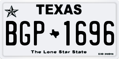 TX license plate BGP1696