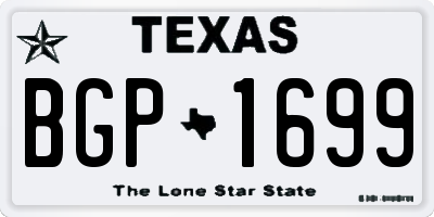 TX license plate BGP1699