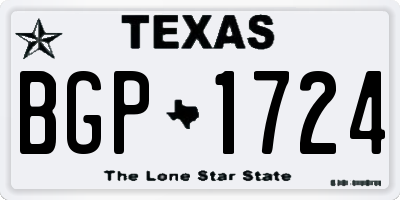 TX license plate BGP1724