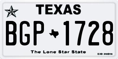 TX license plate BGP1728