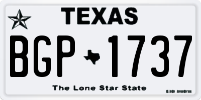 TX license plate BGP1737