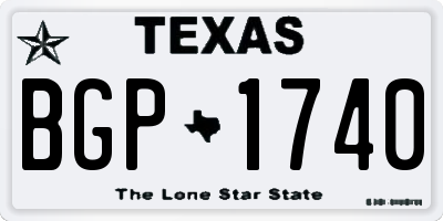 TX license plate BGP1740
